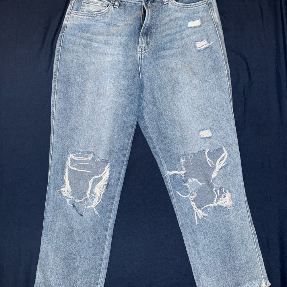 Flying Monkey Light Blue Distressed Boyfriend Jeans